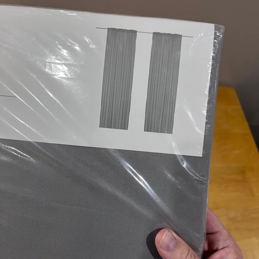IKEA VIVAN Gray Curtains 2 Panels 57x98.5 Light Filtering Minimalist 302.975.61